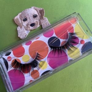 False eyelashes and puppy patch